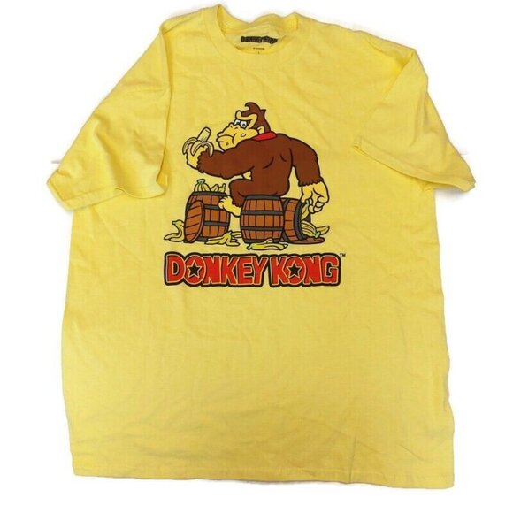 Nintendo Other - Nintendo Donkey Kong Short Sleeve Graphic T Shirt Mens Size L Yellow Bananas